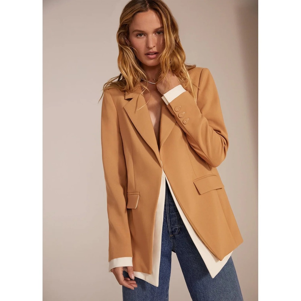 Favorite Daughter The Kelly Blazer In Tan Multi Women's Size L